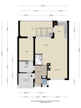 Floorplan - Albinonistraat 102, 5283 KT Boxtel